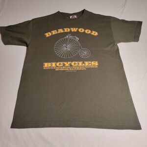 Deadwood Bicycles Green Yellow Sz M South Dakota Alstyle Apparel & Activewear